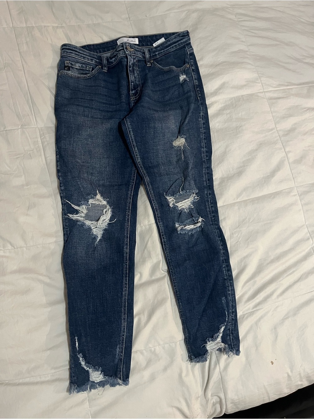 KanCan Dark Blue Distressed Skinny Jeans